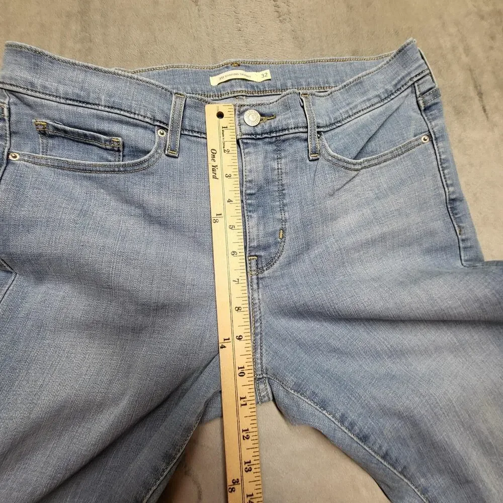 Levi's 311 Jeans Womens 32 Blue Shaping Skinny Light Wash Slim Stretch 5-Pocket